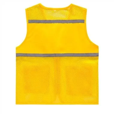 Pustende Mesh Neon-refleksvest med flere lommer