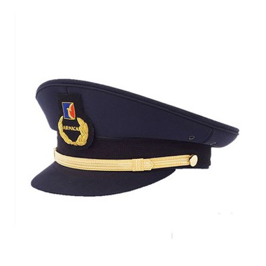 Bomull blå militær offiser Cap