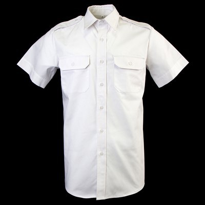 Full bomulls kamuflasje kortermet militær hvit skjorte