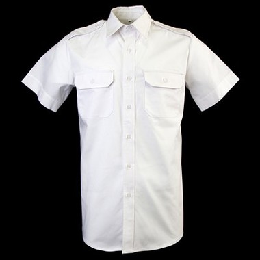 Full bomulls kamuflasje kortermet militær hvit skjorte