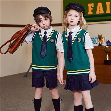 Summer Primary School Uniform Fire-delt egendefinert logo