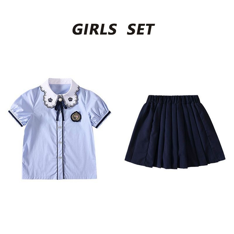Summer Short-sleeved Shirts, Shorts, Skirts And School Uniform Sets factory